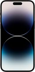 Representative Apple iPhone 14 Pro Max in Space Black. Not a photo of the specific pre-owned device.