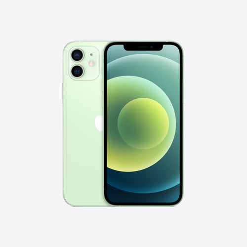 Representative Apple iPhone 12 in Green, front and back. Not a photo of the specific pre-owned device.
