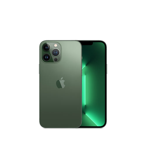 Representative rear view of Apple iPhone 13 Pro Max in Alpine Green. Not a photo of the specific pre-owned device.