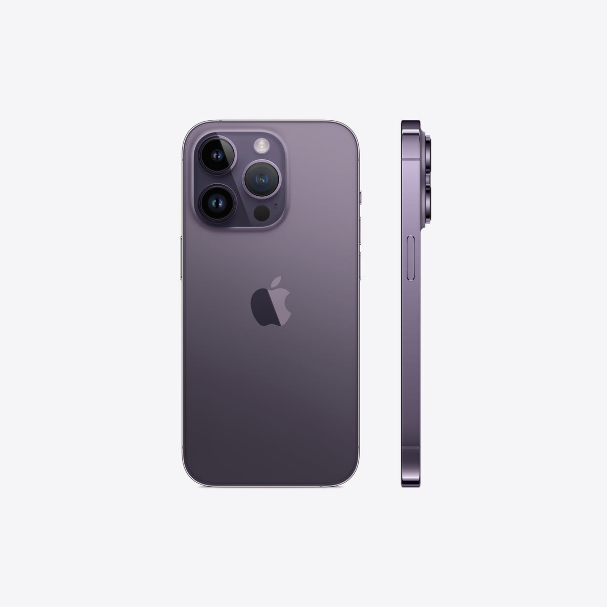 Representative rear view of Apple iPhone 14 Pro in Deep Purple. Not a photo of the specific pre-owned device.