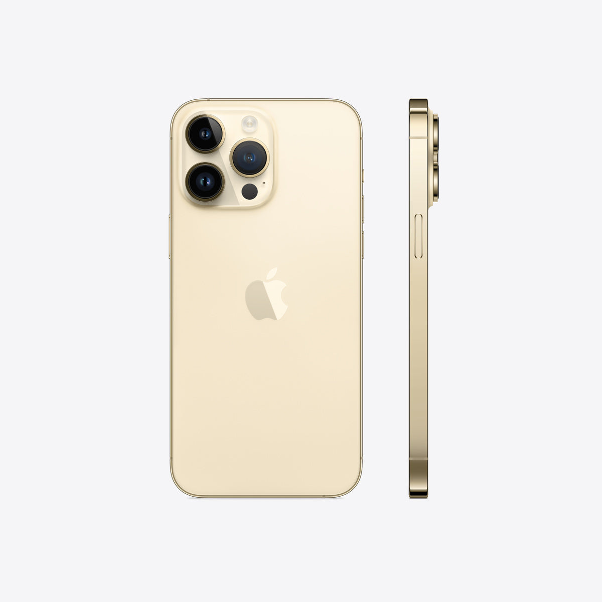 Representative rear view of Apple iPhone 14 Pro Max in Gold. Not a photo of the specific pre-owned device.