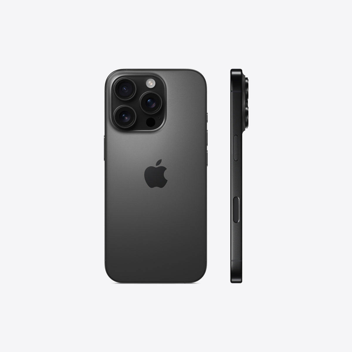 Representative rear view of Apple iPhone 16 Pro in Black Titanium. Not a photo of the specific pre-owned device.