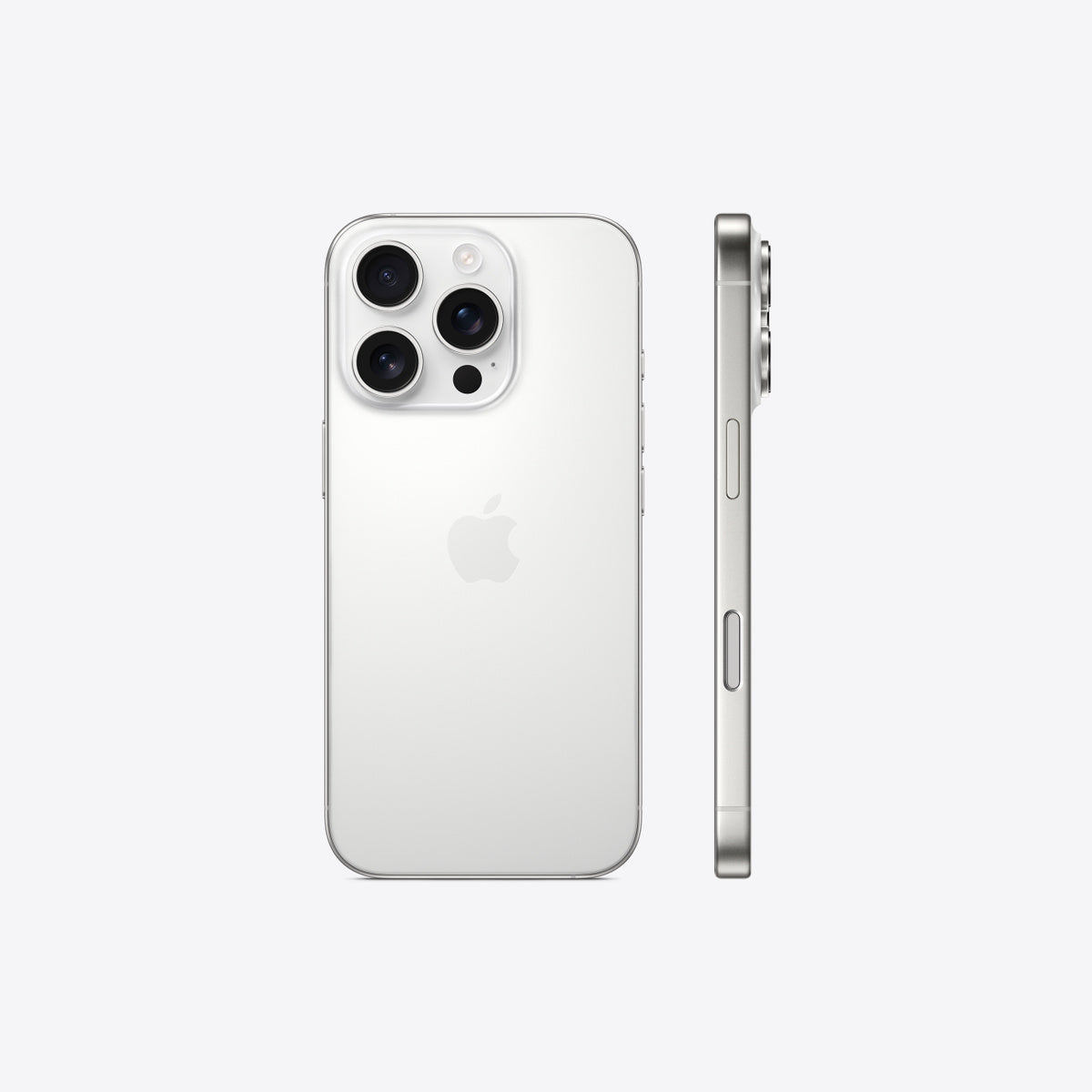 Representative rear view of Apple iPhone 16 Pro in White Titanium. Not a photo of the specific pre-owned device.